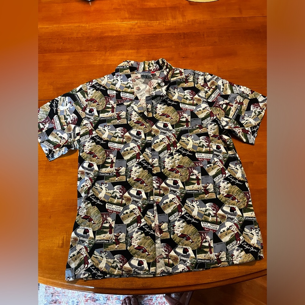 Vintage Tail Golf Shirt Mens Small Golf Flyer Short Sleeve Button Up